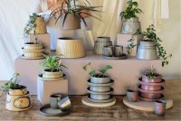 Collection Bop - Pot pour plante et cache pot, tasses et coupelles © annita b. ceramic