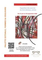 Exposition Palette estivale, formes et couleurs_Aubais - Affiche &copy; Villa Vicha