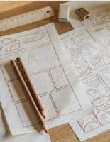 Atelier "Bande dessin&eacute;e, manga" - Feuille BD &copy; Mairie de Calvisson