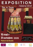 Exposition La robe De Dragon et sa mallette de voyage d&rsquo;H&eacute;l&egrave;ne Bret._Calvisson - Affiche &copy; Mairie de Calvisson