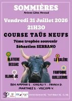Course camarguaise Ta&ugrave;s_Sommi&egrave;res - Affiche course de taus &copy; club taurin sommierois