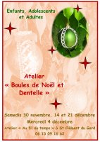 Atelier Boule de Noël - Affiche © Au fil du temps