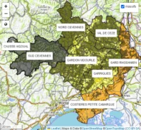 Carte quotidienne de risque "Incendies de for&ecirc;ts" - GGard