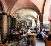 Marché de Sommières - terrasse