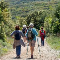 Rando et randonneurs sur chemin - Saint-Clément