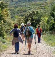 Rando et randonneurs sur chemin - Saint-Clément